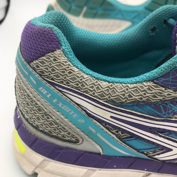 Asics Gel Excite 2 Womens Size 7 Gray Purple Teal - Picture 8 of 8